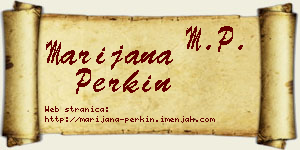 Marijana Perkin vizit kartica
